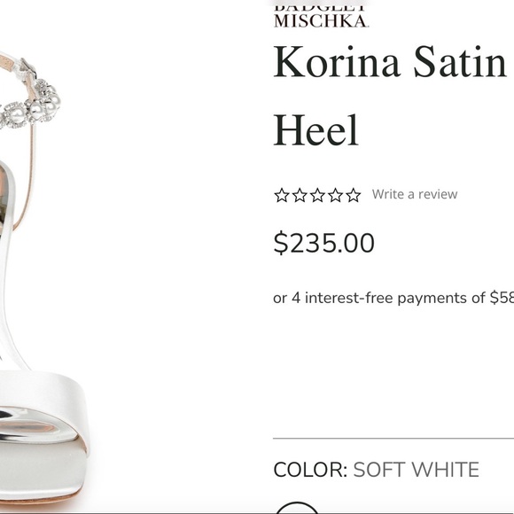 BADGLEY MISCHKA HEELS - only worn once!!